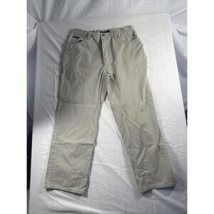 Perry Ellis Jeans Mens Beige Button Fly Denim Pants Size 34 X 30